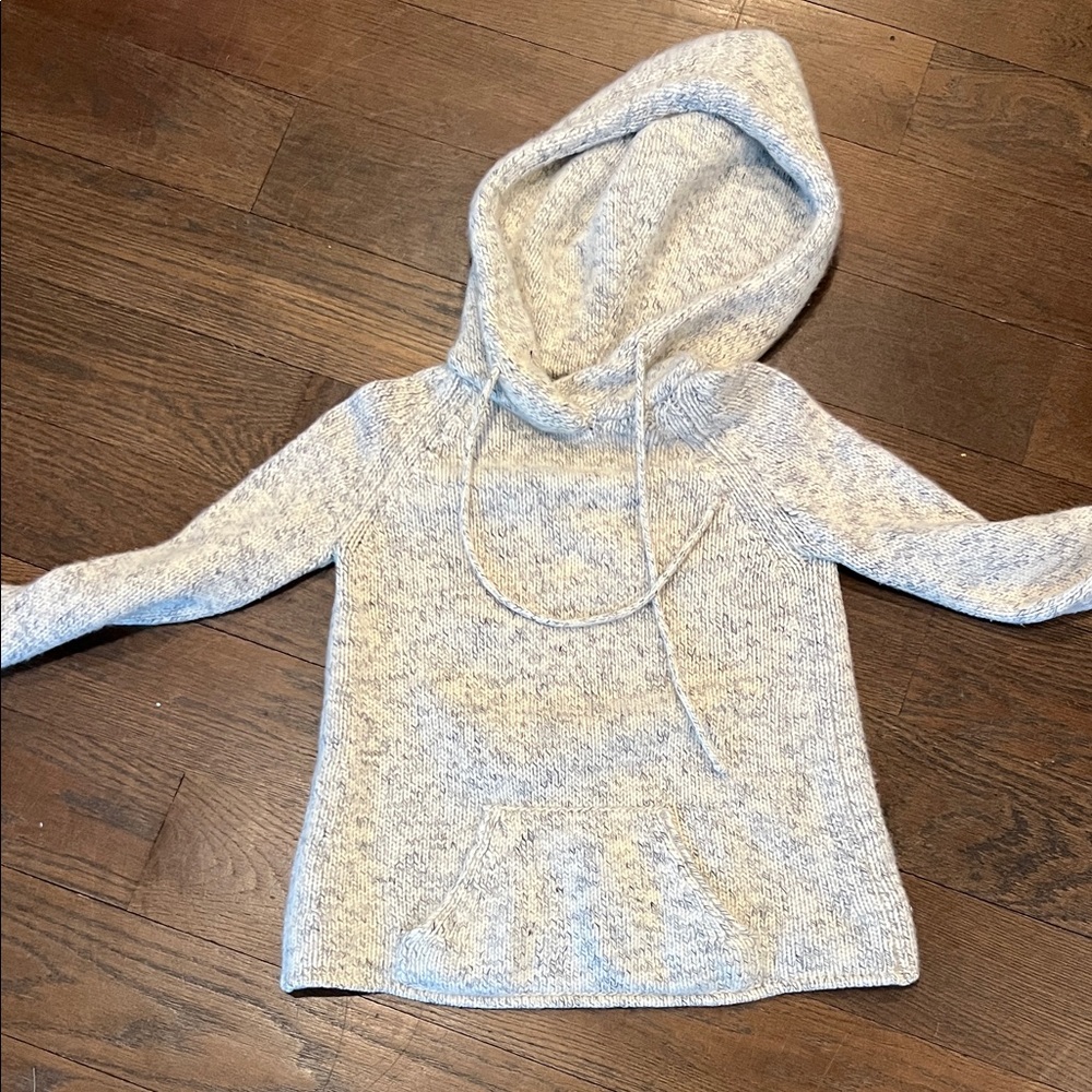 Cashmere Hoodie Sweater - Light Gray